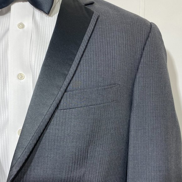 Perry Ellis Child Dark Grey Tuxedo Jacket (see other listing for pants) - Picture 2 of 9